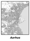 Kortplakater over Aarhus | Bykort plakat med kort over Aarhus | Citymaps.dk