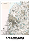 Plakat med kort over Fredensborg | Kortplakater over Fredensborg. Citymaps.dk