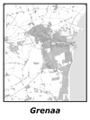 Kortplakater over Grenaa | Plakat med kort over Grenaa. Citymaps.dk