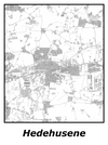 Kortplakater over Hedehusene | Plakat med kort over Hedehusene. Citymaps.dk
