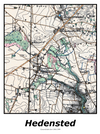 Plakat med kort over Hedensted | Kortplakater over Hedensted. Citymaps.dk
