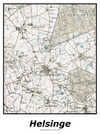 Plakat med kort over Helsinge | Kortplakater over Helsinge. Citymaps.dk