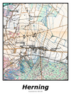Plakat med kort over Herning | Kortplakater over Herning. Citymaps.dk