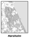 Kortplakater over Hørsholm | Plakat med kort over Hørsholm. Citymaps.dk