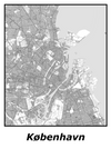Kortplakater over København | Plakat med kort over København. Citymaps.dk