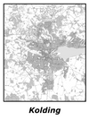 Kortplakater over Kolding | Plakat med kort over Kolding. Citymaps.dk