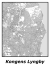 Kortplakater over Kongens Lyngby | Plakat med kort over Kongens Lyngby. Citymaps.dk