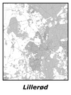 Kortplakater over Lillerød | Plakat med kort over Lillerød. Citymaps.dk