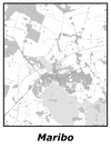 Kortplakater over Maribo | Plakat med kort over Maribo. Citymaps.dk