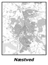 Kortplakater over Næstved | Plakat med kort over Næstved. Citymaps.dk