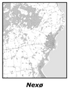Kortplakater over Nexø | Plakat med kort over Nexø. Citymaps.dk