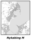 Kortplakater over Nykøbing M | Plakat med kort over Nykøbing M. Citymaps.dk