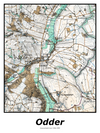 Plakat med kort over Odder | Kortplakater over Odder. Citymaps.dk