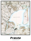 Plakat med kort over Præstø | Kortplakater over Præstø. Citymaps.dk