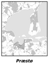 Kortplakater over Præstø | Plakat med kort over Præstø. Citymaps.dk