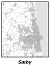 Kortplakater over Sæby | Plakat med kort over Sæby. Citymaps.dk