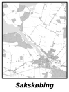 Kortplakater over Sakskøbing | Plakat med kort over Sakskøbing. Citymaps.dk