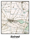 Plakat med kort over Solrød | Kortplakater over Solrød. Citymaps.dk
