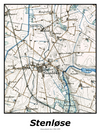 Plakat med kort over Stenløse | Kortplakater over Stenløse. Citymaps.dk