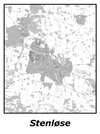 Kortplakater over Stenløse | Plakat med kort over Stenløse. Citymaps.dk