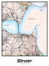 Plakat med kort over Struer | Kortplakater over Struer. Citymaps.dk