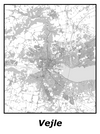 Kortplakater over Vejle | Plakat med kort over Vejle. Citymaps.dk