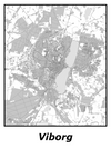 Kortplakater over Viborg | Plakat med kort over Viborg. Citymaps.dk